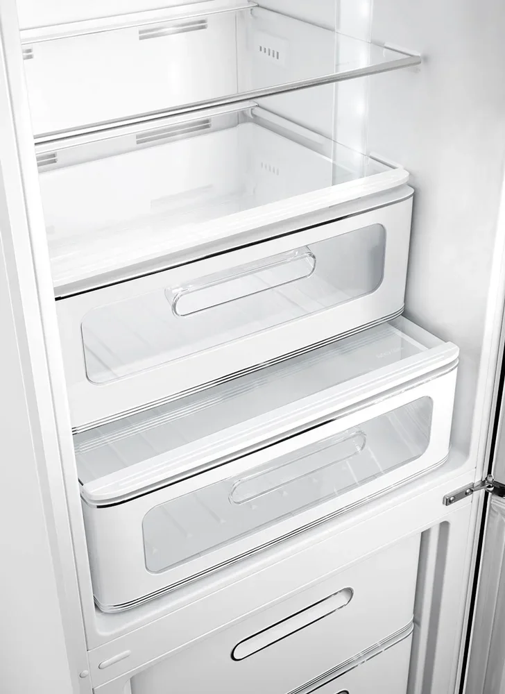 SMEG FAB32RWH6 Отдельностоящий двухдверный холодильник, стиль 50-х годов, 60 см, белый, No-frost, пе